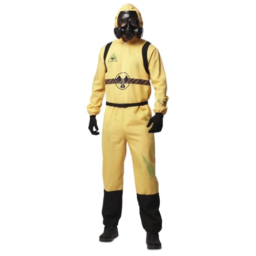 Déguisement de radioactif adulte combinaison jaune fluo originale