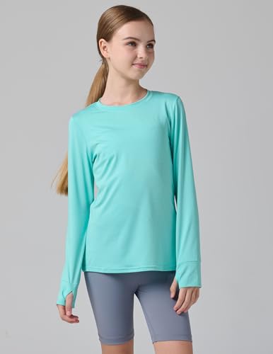 Image of Liberty Pro 3 Pack Youth Girls Active Long Sleeve Shirts | Dry Fit, Performance, Thumbholes, Athletic Tees for Kids and Teens