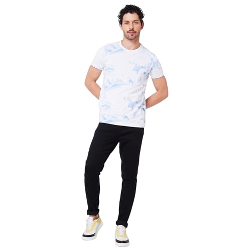 Spykar Men's Checkered Slim Fit T-Shirt