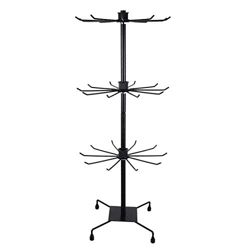 3 PCs Tier Hat Rack, Rotating Hat Display Stand Metal Hat Hanger Organizer Hats Caps Holders