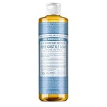 Dr Bronner's 18-in-1 Baby Unscented Pure Castile Liquid Soap, Made with Organic Oils, Used for Face, Hair, Babies & Kitchen. Certified Fair Trade & Vegan Friendly, 473ml Recyled Bottle