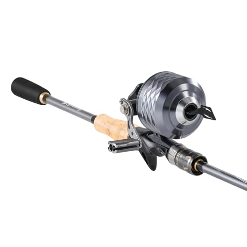 Sougayilang Spincast Combo for Beginners – 7ft Medium Power Graphite Rod, Stainless Steel Guides, Cork Handle, 3.9:1 Gear Ratio, 17.5LB Drag, Pre-Spooled – Freshwater Bass, Crappie, Bluegill