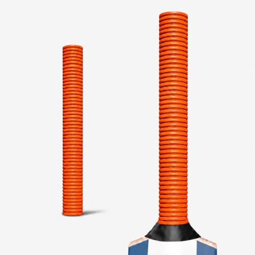 Image of Professional Cricket Bat Handle Semi Coil Grips with Better Shock Absorption | Cricket Accessories Bat Handle Grips, Pack of 1 (Orange)