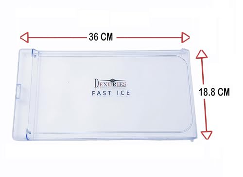Image of Glossy Crystal Clear Freezer Door Part W10591741 ICE Cooling for Whirlpool Direct Cool Single Door Fridge /Refrigerator Match Size & Shapee (Whirlpool GEN-Y Size 36CM X 18.8CM)