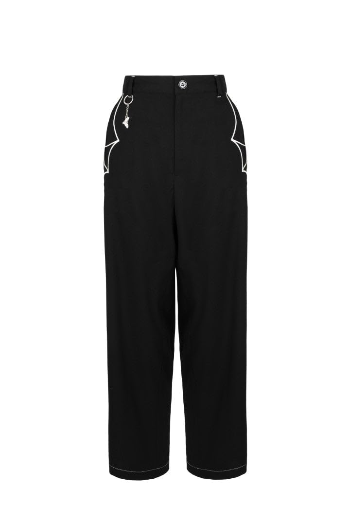 Hell Bunny Women's Black Trousers Size L - Halloween Style