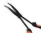 Delphin LOOONG - 28cm Lange Zange zum Lösen von Haken bei großen Raubfischen - Kohlenstoffhaltiger Stahl, Ergonomischer Griff, Sichtbarer orange-schwarzer Kunststoff
