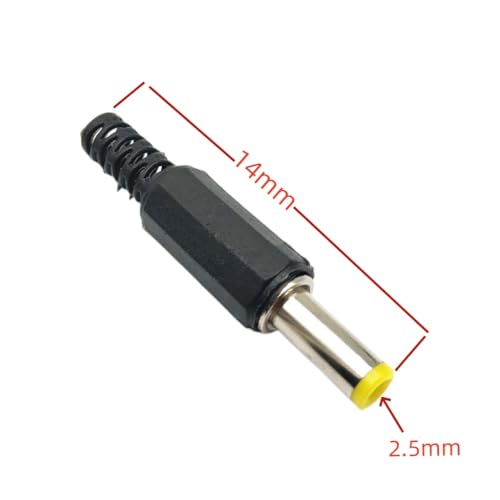10 conectores macho DC 5.5x2.5mm kit miniatura 5