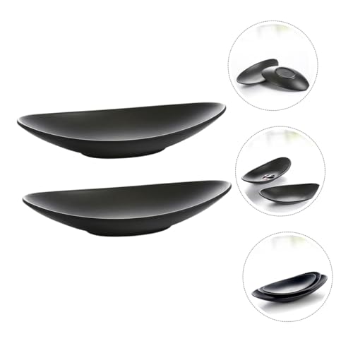 Set de 2 Platos de Sushi de Melamina Negra miniatura 7