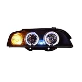 Conjunto de faros delanteros compatible con BMW E39 1995-2003 LED DRL Xenon Low Beam Turn Signal