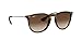 Ray-Ban Women's RB4171 Erika Round Sunglasses, Dark Rubber Tortoise/Brown Gradient, 54 mm