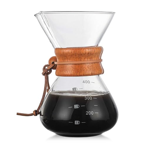 Cafetera de vidrio de borosilicato elaborada a mano de 400 ml 2