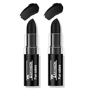 2Pcs Eyeblack for Baseball, Clown Balck Makeup Paint Eyeblack for Baseball/Football/Halloween/Costume Accessories Vampire/Joker/Clown/Skull Makeup Cream Face Body Paint Easy to Blend-Black
