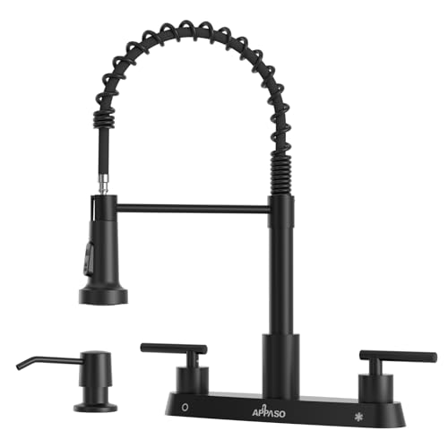APPASO Matte Black 2-Handle Faucet