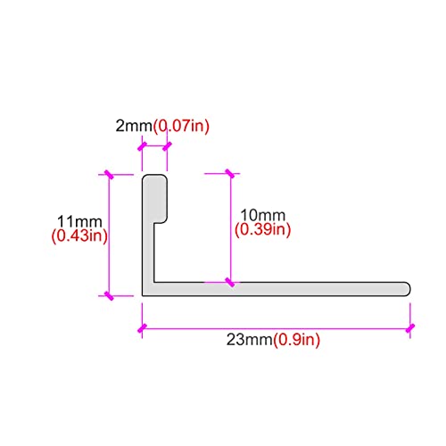 Perfil de transición metálico de 140 cm para suelo de madera a azulejo plata 5