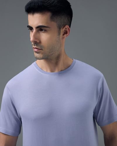 Image of Wellbi Bamboo Men's Tshirt - Ultra-Soft, Breathable & Sustainable | Premium Cotton Blend for Supreme Comfort | Stylish & Eco-Friendly T-Shirt for Men | Tshirt Men Cotton