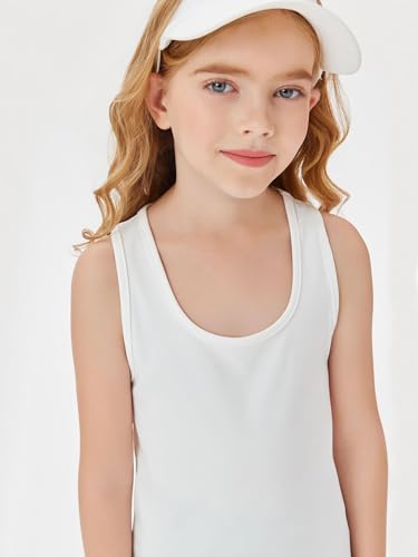 Image of Haloumoning Girls Athletic Tank Tops Racerback Sleeveless Dry Fit Active Sports Running Yoga Shirts