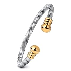 gold + silver cable bracelet