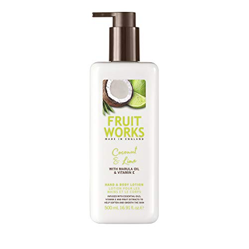 Fruit Works Coconut & Lime Cruelty Free & Vegan Hand & Body Lotion With Natural Extracts 1x 500ml