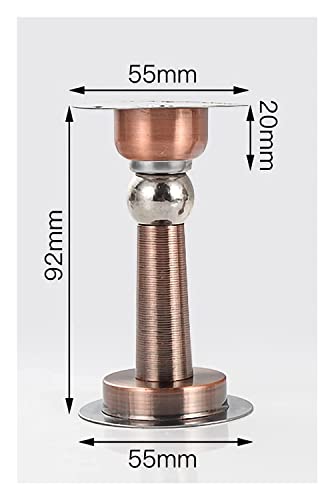Butée de porte sans perçage magnétique en acier inoxydable brossé