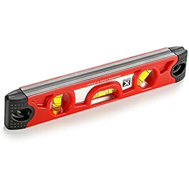 Kapro - 227 Toolbox Level - For Leveling and Measuring - Features V-Groove, Magnet Strip, Rubber End Caps, and Colored Vials - 9-Inch - 2 Pack