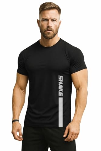 Image of 3Colours RGB Active Fit Men's Sports T-Shirt - Lightweight Quick Dry Polyester Gym & Running Wear-Shake