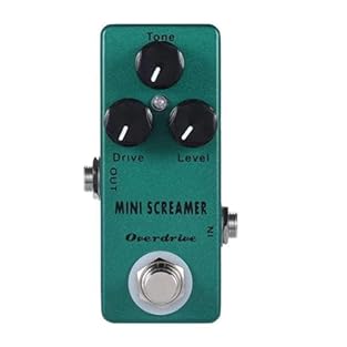 Classis Overdrive guitar effect pedal with true bypass switch. Small size, durable zinc-aluminum alloy body. With Driving, Level and Tone Control Knobs It offers a smooth, natural overdrive and boost effects. 1/4 inch inlet and outlet monaural connec...
