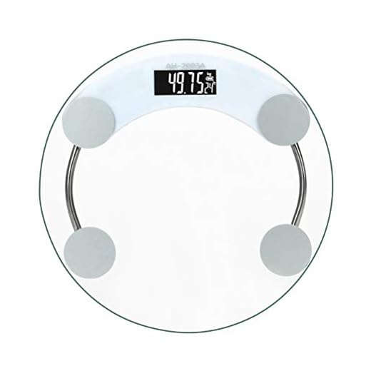 Bathroom Scales Digital Round Transparent Tempered Glass 180Kg Electronic Weight Scale Battery Power Supply