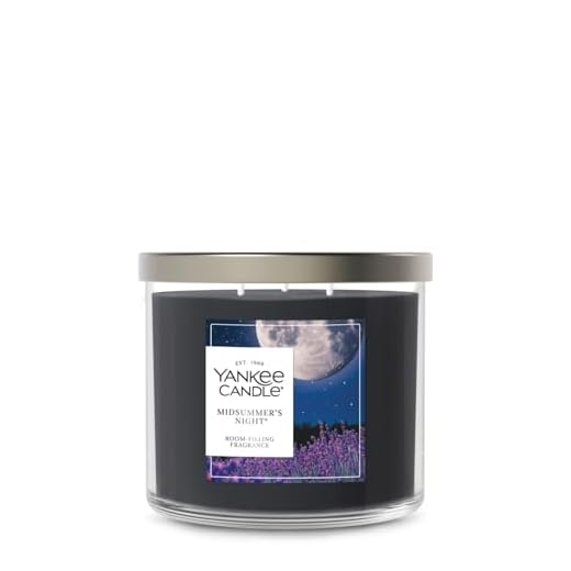 Yankee Candle 3 Wick Candle Jar, Scented Candle with up to 40 Hours of Burn Time, Premium Plant Wax Blend for Consistent Long Lasting Scent from First to Last Burn, Midsummer's Night