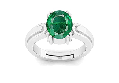 Bague réglable émeraude zambienne pour sublimer vos tenues du quotidien