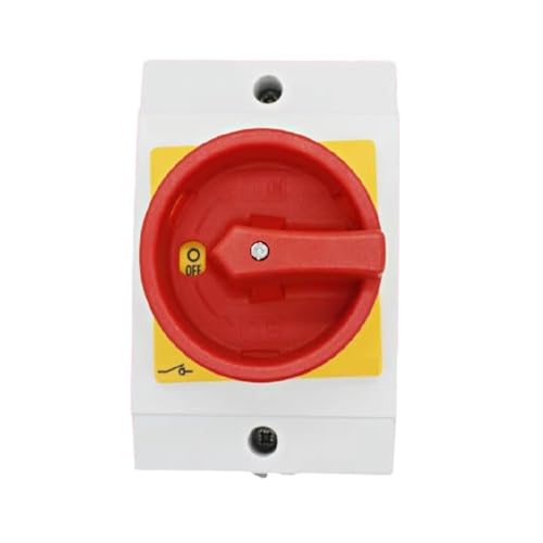 Commutateur CAM T0-2-1/I1/SVB avec poignée de commande rotative rouge jaune en boîtier