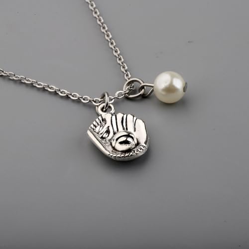 MAOFAED Simple Softball Necklace For Her Gift For Softball Teammate Sports Lover Gift4