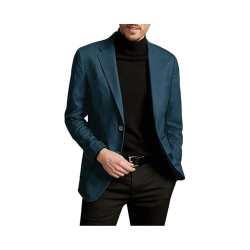 Men's Jacket Thin Casual Suit Suede Slim Jacket with Lining Single Breasted Coat