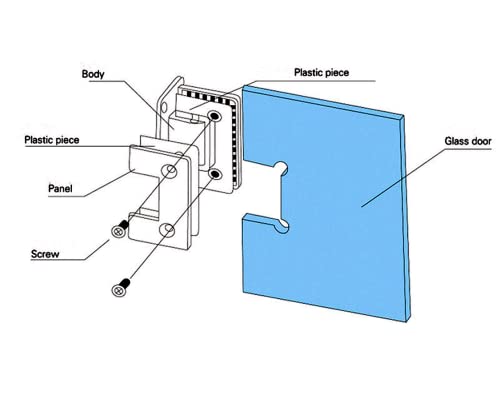 Glass Shower Door Hinges, Heavy Duty Glass Door 90 Degree Hinges, 304 Stainless Steel Bathroom Gate Clamp, For 8-12 Mm Toughened Glass (90 Degree, Mirror Polished) #TOP2