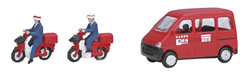 Amazon | KATO Nゲージ 人形 郵便配達 バイク2台+郵便車1台入 24-233v
