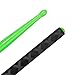 5A Nylon Drumsticks for Drum Set Light Durable Plastic Exercise ANTI-SLIP Handles Drum Sticks for Adults Musical Instrument Percussion Accessories Green