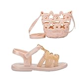 Mini Melissa + Bolsa Luminous Infantil Bege Metalizado Glitter 37866-30