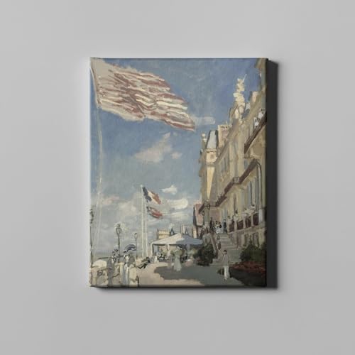 Lienzo de Claude Monet en Trouville, arte impresioista que inspira paz en el hogar