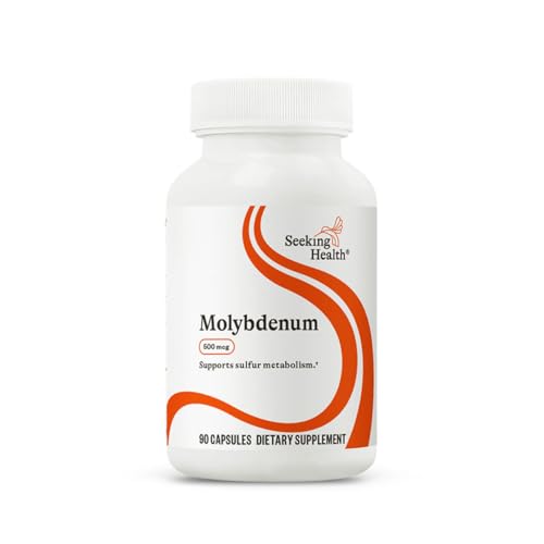 Seeking Health Molybdenum - Supplement with Molybdenum Glycinate Chelate - Supplement Supports Sulfite Metabolism & Cellular Health - Vegetarian and Vegan Capsules