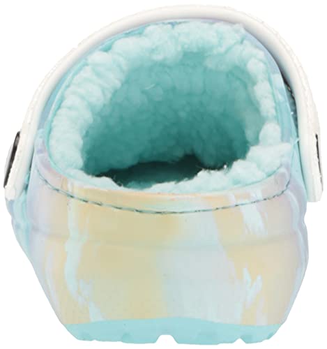 Image of Crocs Unisex Child Kids' Classic Tie Dye Lined | Kids' Slippers Clog, Cloud Ombre, 6 Big Kid US