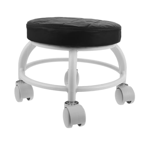 Didiseaon Sturdy Low Rolling Stool for Office Salon Spa Comfortable Seat Round Design for Easy Movement