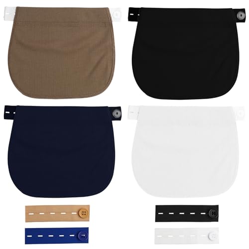 Jecdfs 8pcs Extensores de Botones para Mujer Embarazada Alargador,Extensores de Jeans con Cintura Ajustable, Extensión de Cintura para Embarazo,Para Maternidad,Mujer,Hombre