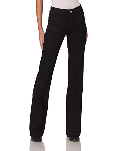 Wrangler Women's Flare Jeans, Retro Black, 34W x 32L