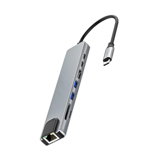 HUANGING Multipuertos USB C Hubs 4K HDMI Salida USB C a HDMI Adaptador de carga con transferencia de datos de alta velocidad PD100W