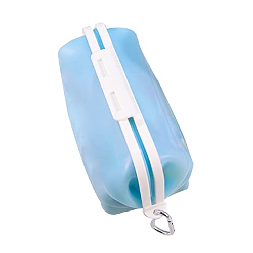 GOOHOCHY bolsa de almacenamiento alimento bolsa de cocina reutilizable para tamaño Sello cajas organizadoras bolsa de silicona bolsa de comida de silicona gel de sílice Sky-blue