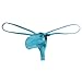 COMLIFE Men's Thong Bikini Underwear Pure Lust G String Bulge Pouch Underwear Ice Silk Thong Blue M