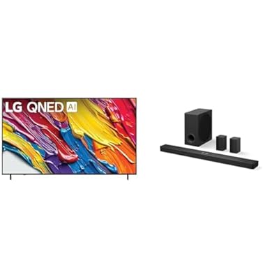 LG 86-Inch Class QNED AI 4K QNED82A Series Smart TV (86QNED82AUA, 2025) S90TR 7.1.3-Channel Matching Home Theater Soundbar with Rear Surround Speakers and Wireless Subwoofer (2024 Model)