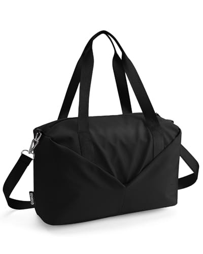 Ceneda Bolsa de ginástica pequena para mulheres, mini bolsa de ginástica de 30 cm com bolso molhado, bolsa leve para academia, esportes, treino, Preto, 12 inch Mini Gym Bag, Bolsa de ginástica