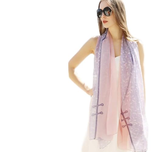 Écharpe en soie de mûrier pour femme, l'élégance printanière et protection solaire raffinée