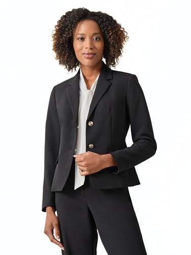 Kasper Women's Plus Size Classic Stretch Two Button Blazer