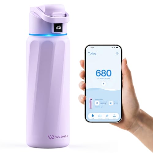 Image of BOOST Smart Water Bottle with Reminder & Tracker, Double Wall Vacuum Insulated Bottles Stainless Steel, 32oz BPA-Free Wide Mouth for School, Gym, Office, Ideal for Father's Day